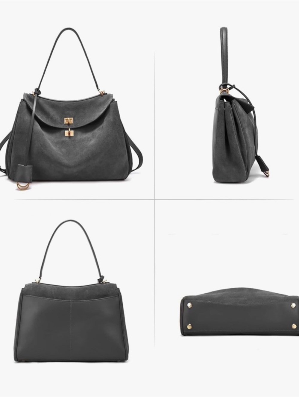 Most Wanted ! Just like the Balenciaga Rodeo. Grey Suede. Brand new “It Bag”. - Picture 5 of 10